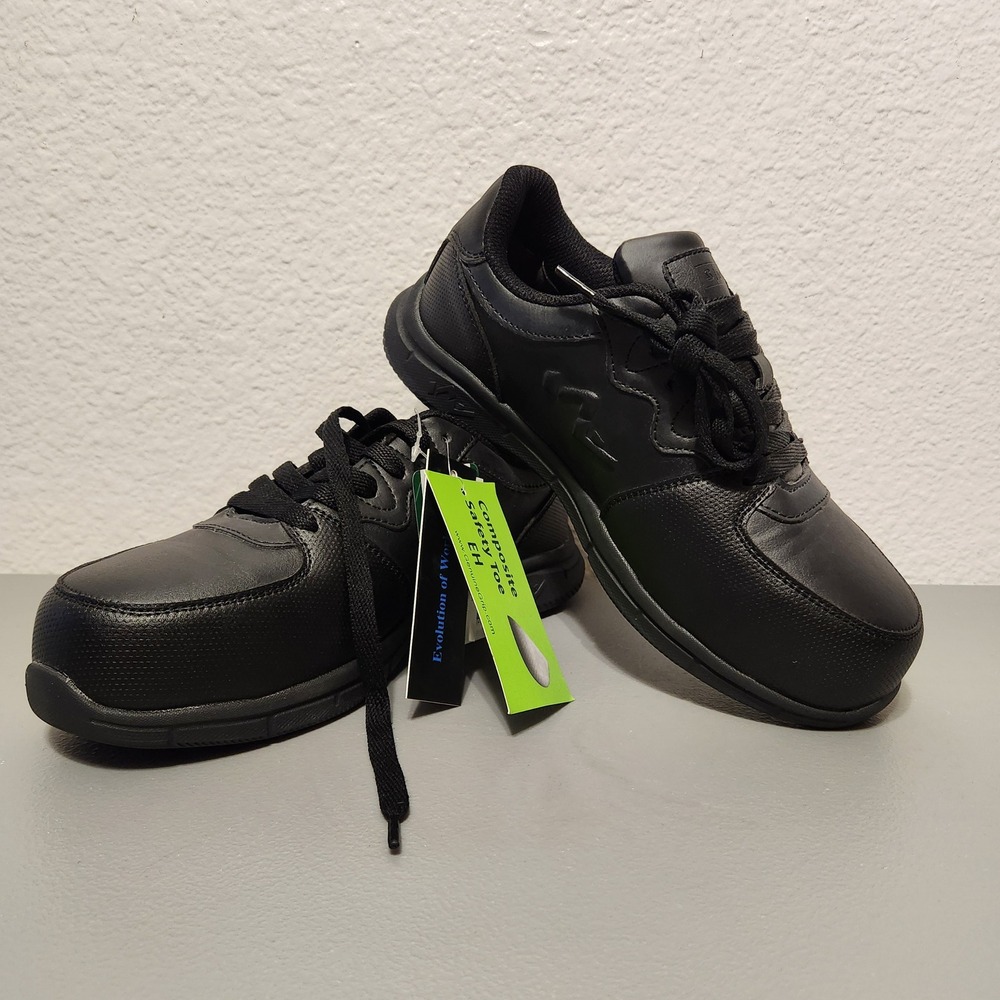 Genuine Grip Fellas Composite‎ Safety Toe Work Shoes Unisex Black NEW EH Rated